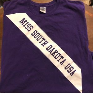 Purple Short Sleeve Cotton Tee XL - Miss South Dakota USA / Team Taylor